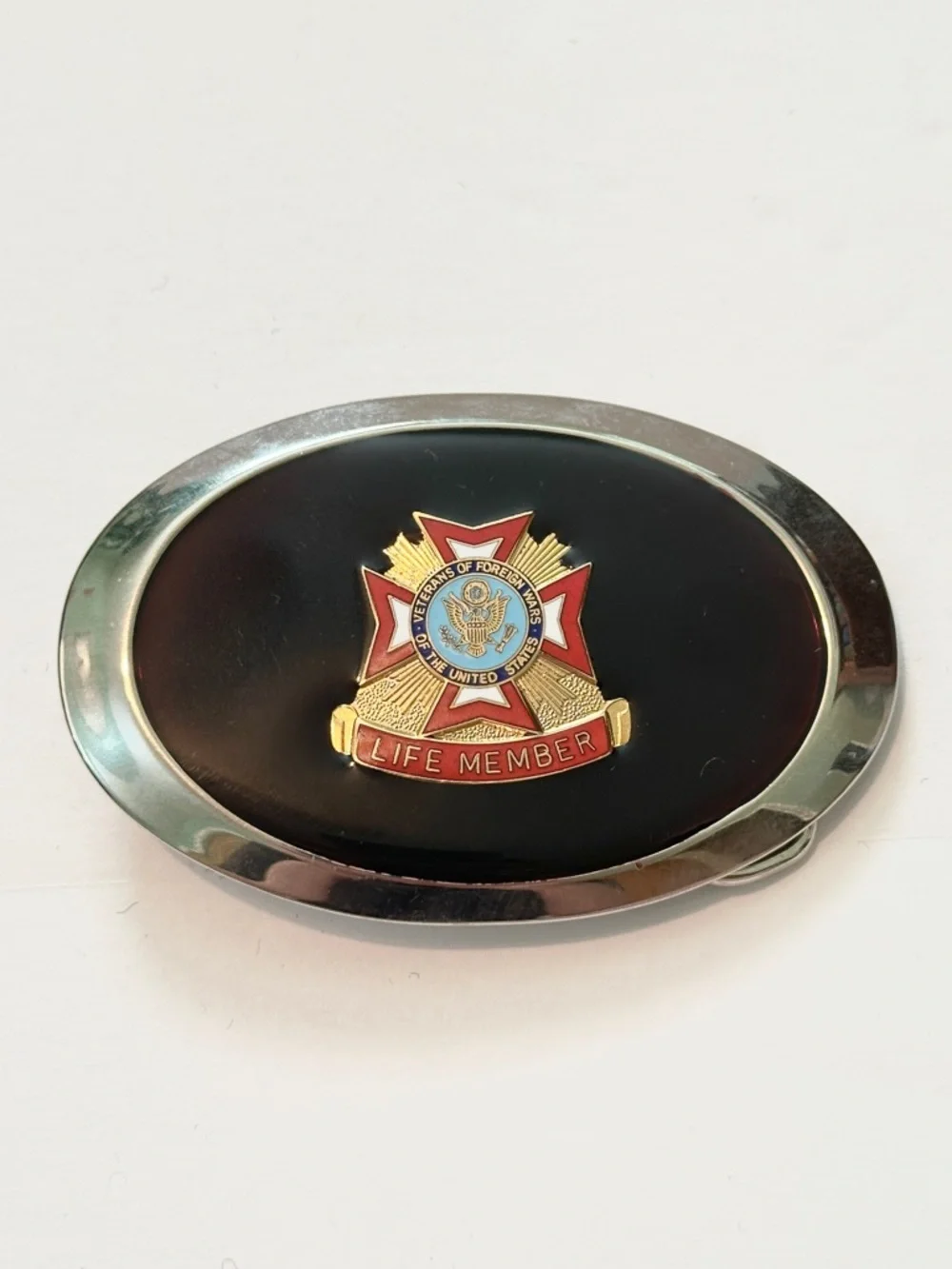 Vintage Belt Buckle Veterans of Foreign Wars of the United‎ States Life Member